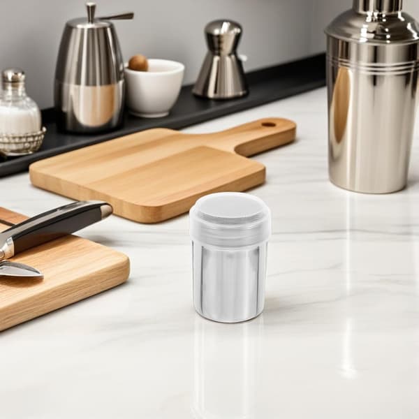 Melstrøer i rustfritt stål for dekorering av kaffe og baking, 3 stk.