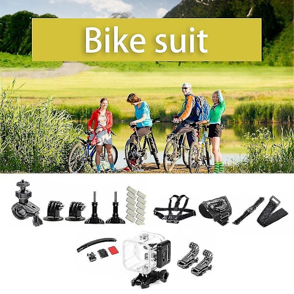 18 osaa monitoiminen action-urheilukameroiden setti Go Pro -paketti