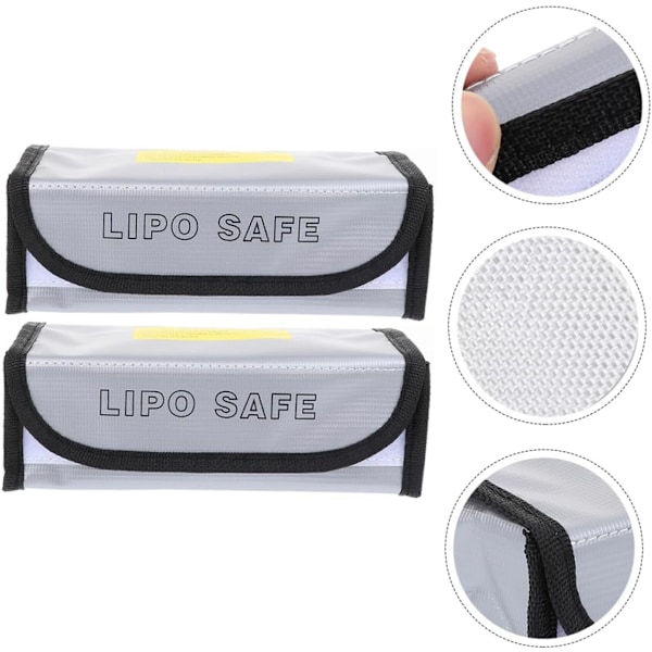 Battery Buddy 2 stk. Brandsikker Batteriopbevaringspose Lithium Batteri Beskyttelsespose