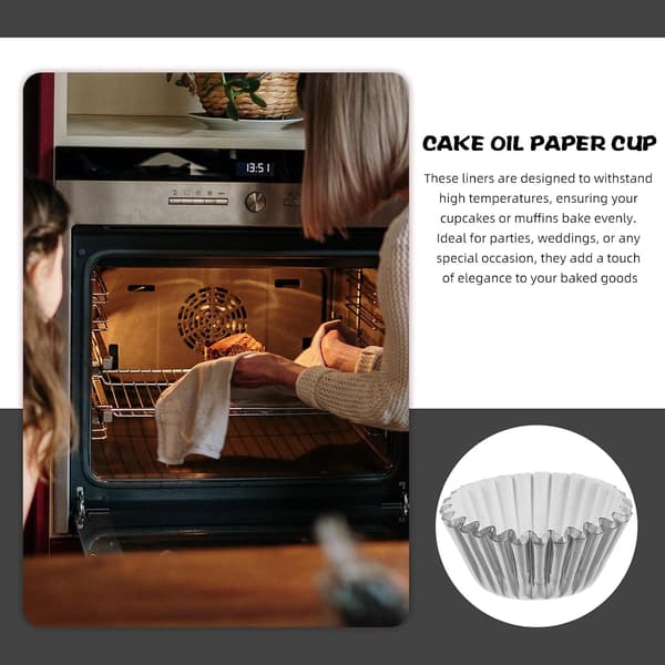 500 st aluminiumfolie bakformar muffins pappersfoder förtjockad folie elegant snygg