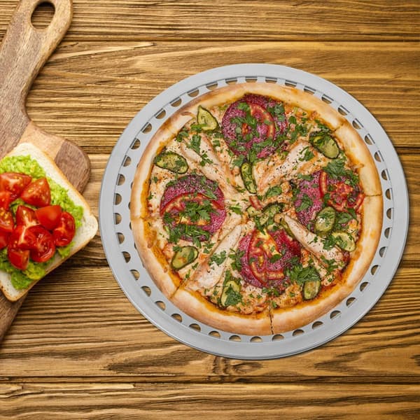 Køkken Pizzaform Pizzaskærm 12-tommer Rund Aluminiumlegering Robust Robust