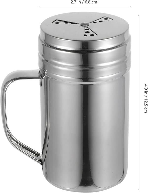 Sølv 304 rustfritt stål krydderflaske pepperdispenser saltbeholder