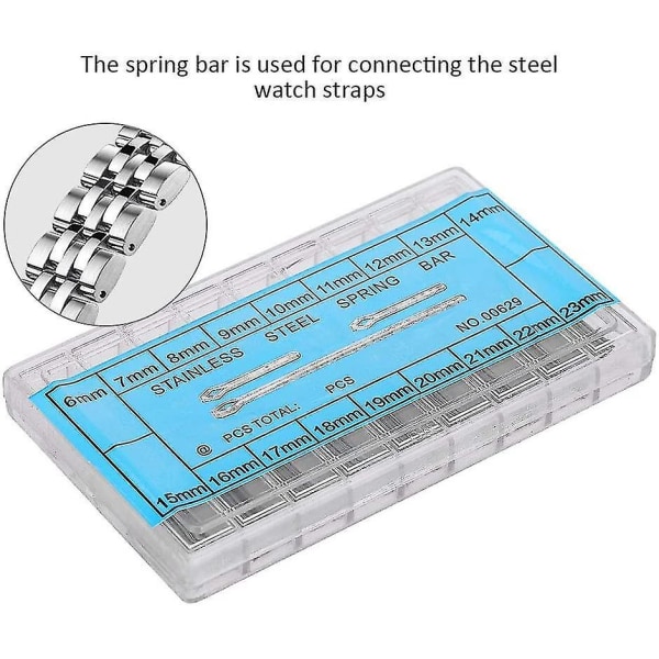 18 Størrelser Urremme Forbindelsesben Fjederstang Rustfri