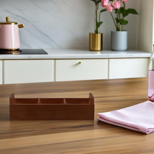 Tekanne Organizer Box Kaffe Te Organizer Stor Kapasitet Tre Oppbevaringsboks