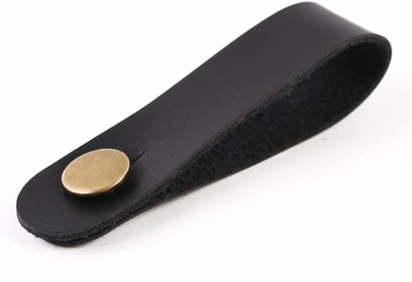 Gitar Stilig og Solid Tilbehør 3 stk Holder Lærreim Hals med Knapp Sikker Lås