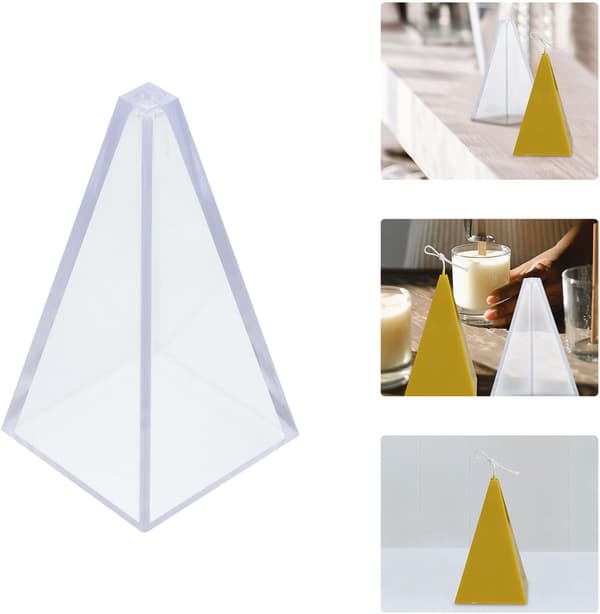 Pyramidformad ljusform 6,3x10 cm PC Akryl DIY Doftande Aromaterapi Ljustillverkningsform