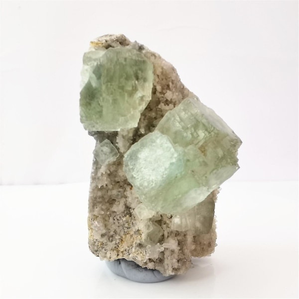 142 g naturligt grønt fluorit-calcit-mineralprøve