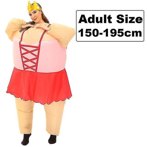 Puhallettava pukupuku aikuisille lapsille Adult 150-195cm Ballet Red