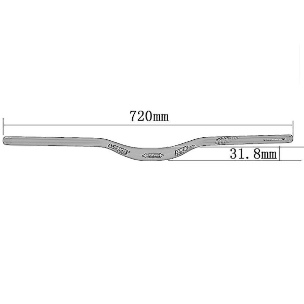 MTB-maastopyörän alumiininen nousukahva 720 * 31,8 mm