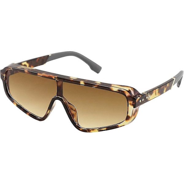 Retro One Piece Aviator Firkantede Solbriller Sport Siamese Shades Briller Til Mænd Kvinder B2722