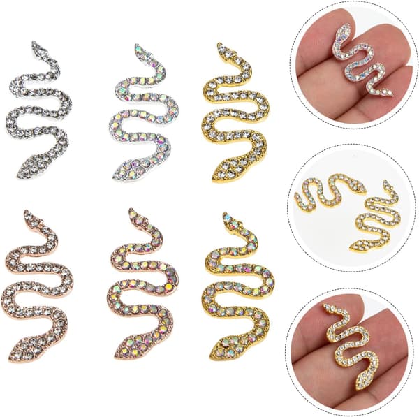 6st Orm Nagelpärlor Nagel Strass Prydnad Strass och Pärlor och Glitterprojekt