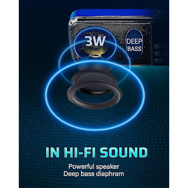 Kannettava Bluetooth-radio LED-taskulamppu, latautuva akku