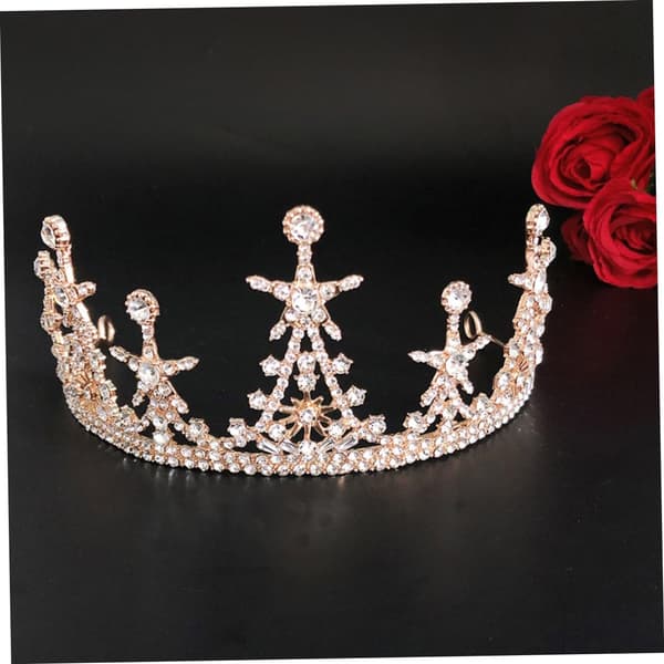 Brudetiara kronehodebånd med rhinsteininnlegg Elegant bryllupshårtilbehør