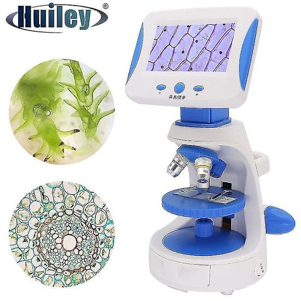 Bærbar 2000x Biologisk Mikroskop 4,3 Tommer HD Skjerm LED