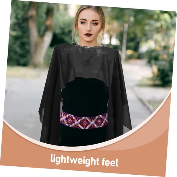 Letvægts polyester aftenkjole capelet elegant pullover bryllupssjal