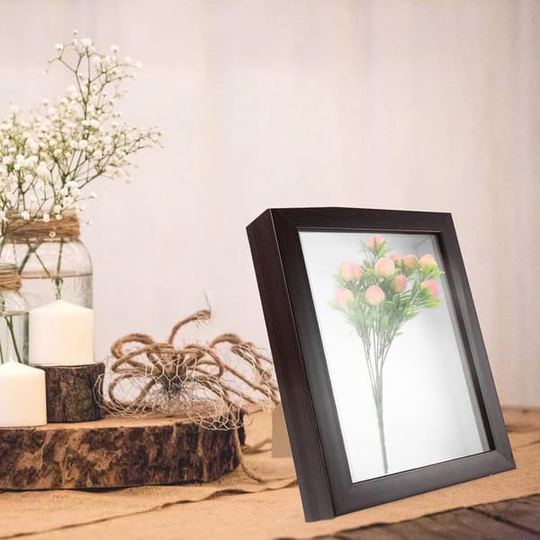 DIY skuggboxdisplayram för exemplar och torkade blommor, tillverkad