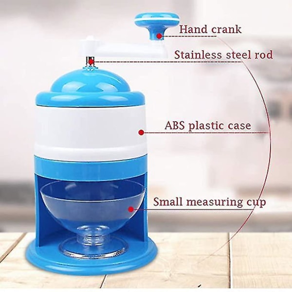 Manuell Iskrossare Handdriven Snökon Slush Maker