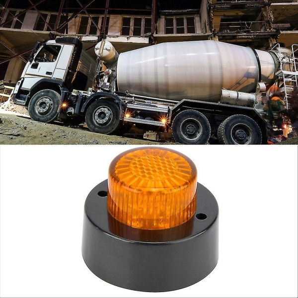 24V Mini Rund Sidemarkerlys Signalindikator Klaringslampe For Tilhenger Lastebil (gul)