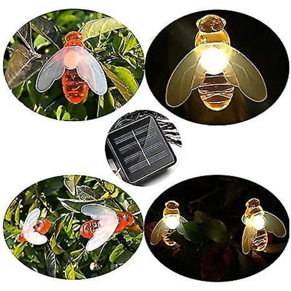 30 LEDiä Solar String Lights Garden Indoor Outdoor Bees