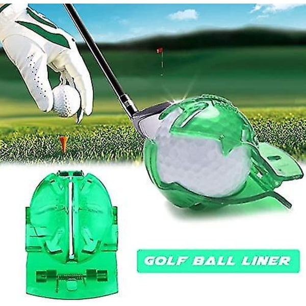 Golf Ball Line Clip Liner Marker Pen Skabelon Justeringsmærker Værktøj (sort+grøn) (2 stk.