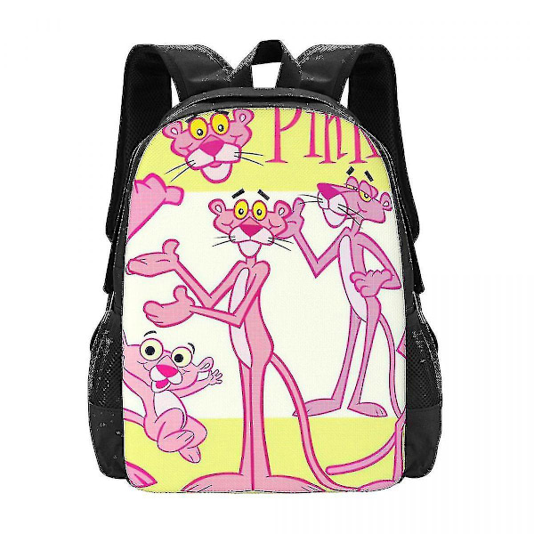 Pink Panther -reppu 3D-painatus, kepulainen leopardi, tytöille ja pojille, matkareppu, peruskoulu ja yläkoulu, koululaukku 19