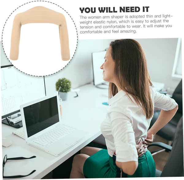 Kropsholdning Pukkelryg Armformer Langærmet Elastisk Slankende Shapewear