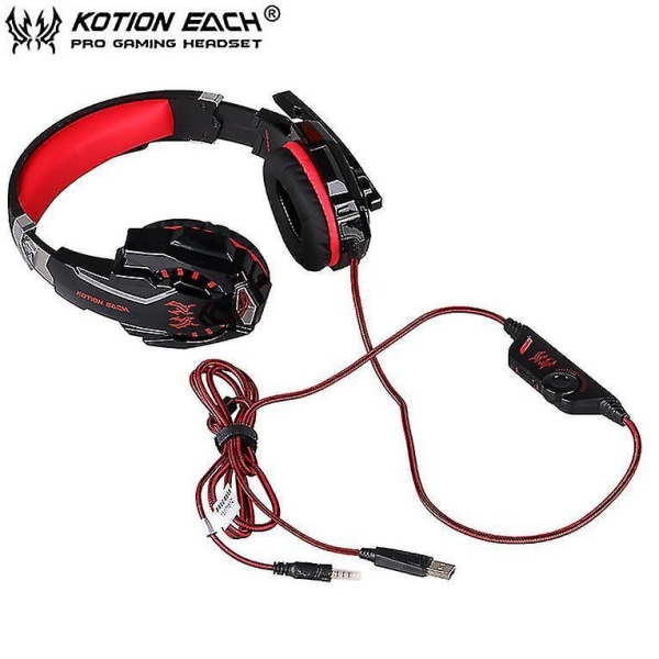 EACH G9000 3,5 mm Gaming Headset Mikrofon USB LED