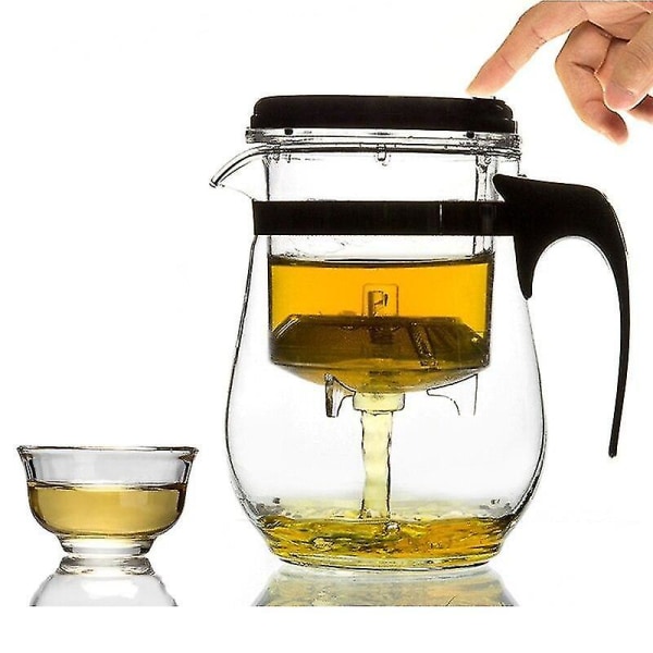 Glasstekanne med teinfuser, stor kapasitet, Kung Fu-tesett