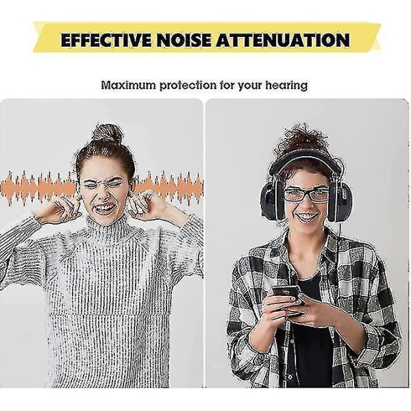 Bluetooth 5.0 høreværn høreværn med støjreduktion og stemmekontrol over hovedet til optagelse og klipning, standard, standard-yuhao