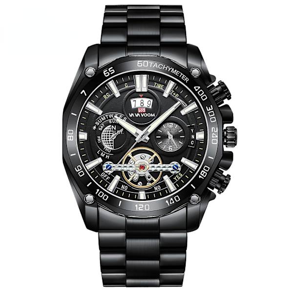 Luminous Trendy Studentklockor Herrar Tourbillon Icke-automatisk Mekanisk Klocka 2421h