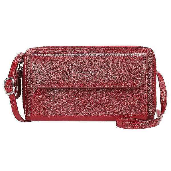 Naisten Lompakko PU-Nahka Clutch-Laukku Korttikotelo Olkahihnallinen Lompakko Työhön Päivittäin red