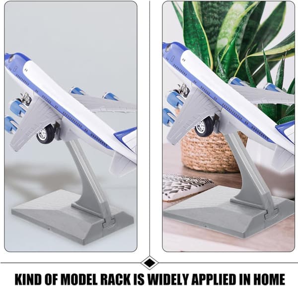 3 stk grå plast flyholder displaystativ for flymodellstøtte