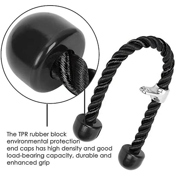 Nylon Triceps Tau for Trening, Slitesterk, med Sklisikker Håndtak, Treningsgave for Triceps