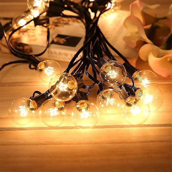 Globe String Lights 15m 50Leds G40 Utendørs hengende terrasselys