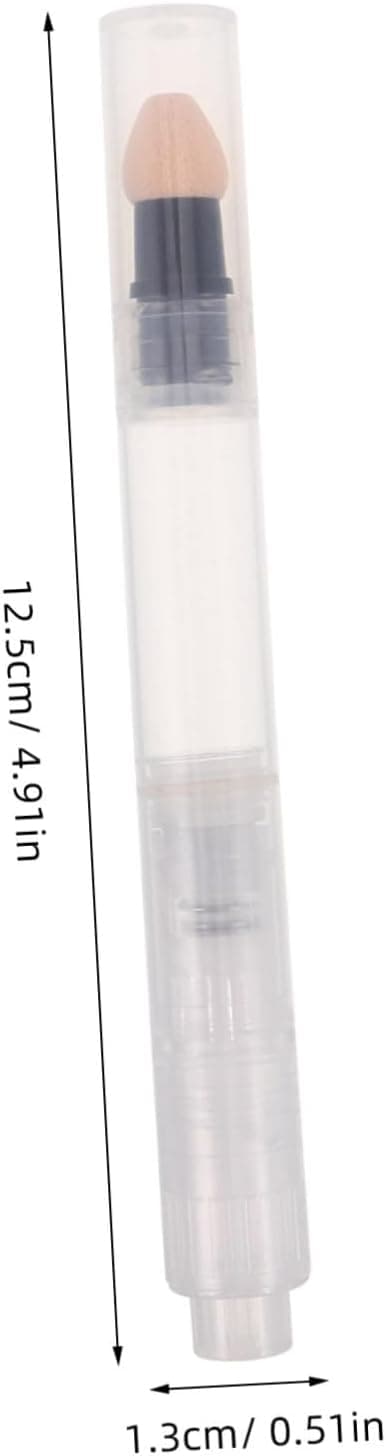 2 st 3 ml påfyllningsbara press-typ rougeapplikatorpennor med svampspets