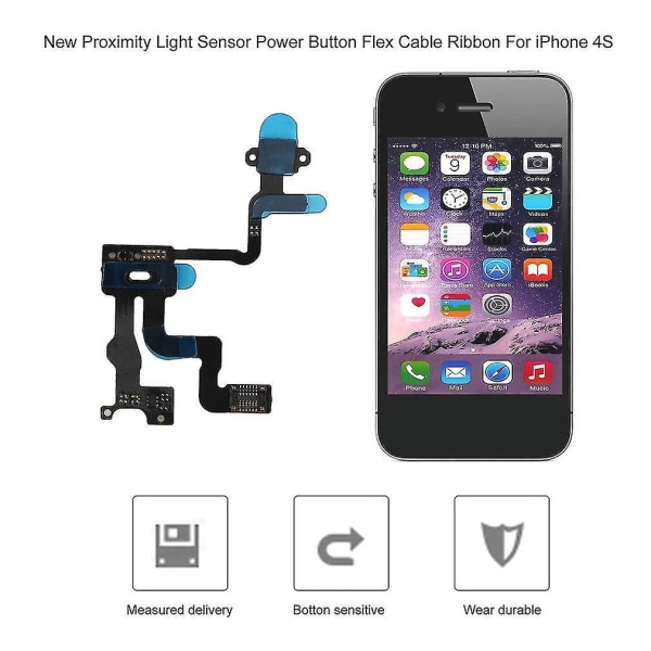 iPhone 4S Läheisyyssensorin ja Virtapainikkeen Joustava Kaapeli