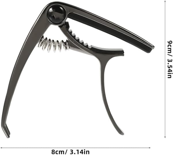 Guitar Capo Clip Zinklegering Let at Flytte Jævn Tryk Anvendelse Sort