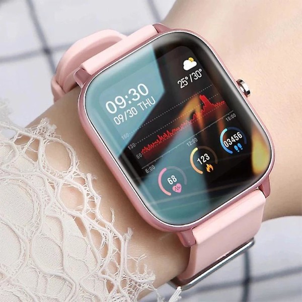 1,54-tums helpekskärm för hjärtfrekvensdetektering Utomhussport Smart Phone Watch Black