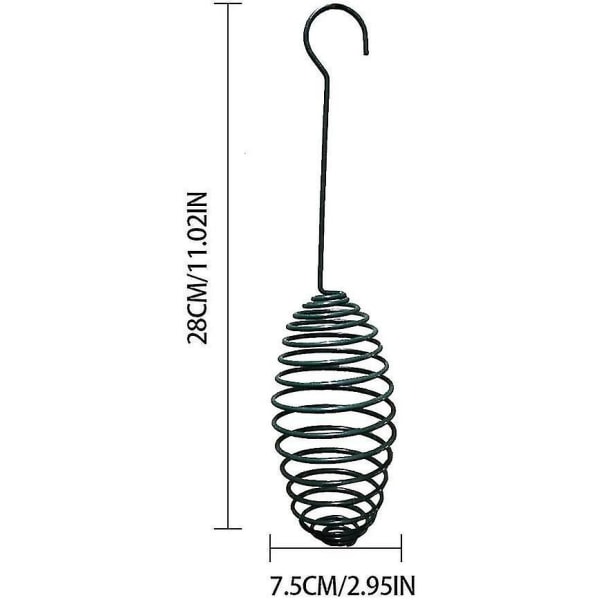 Hengende fuglemater Wild Spiral Mateverktøy Metallkrok