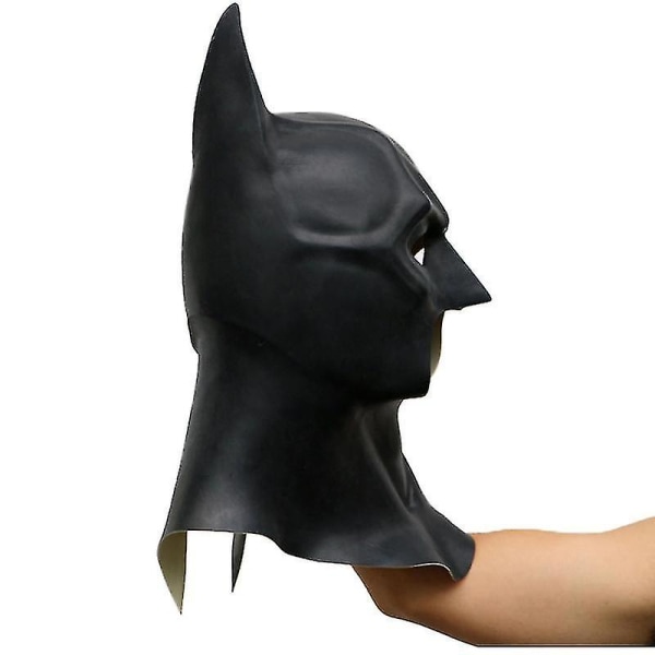 Batman Mask Latex Huva Cosplay Rekvisita för Barn och Vuxna