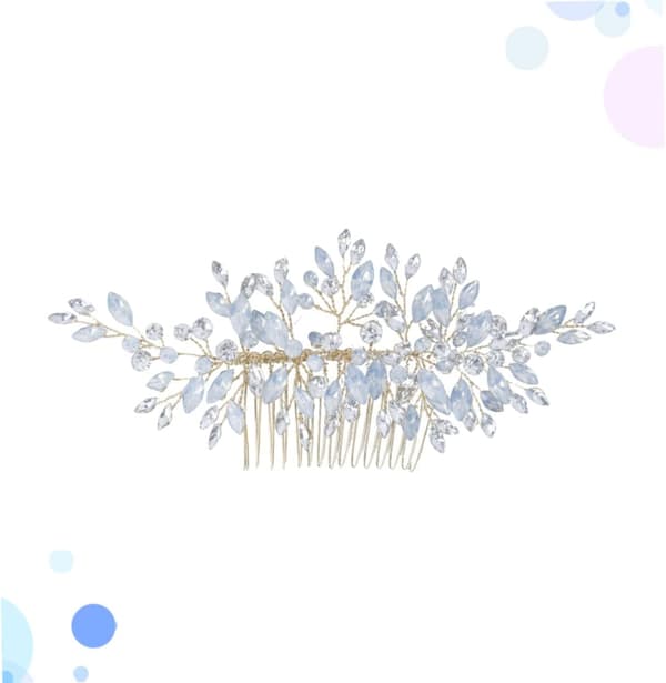 Egg Rhinestone Hårkam Brudehårkam til bryllupshodeplagg Bryllupshårnåler Fotorekvisitter