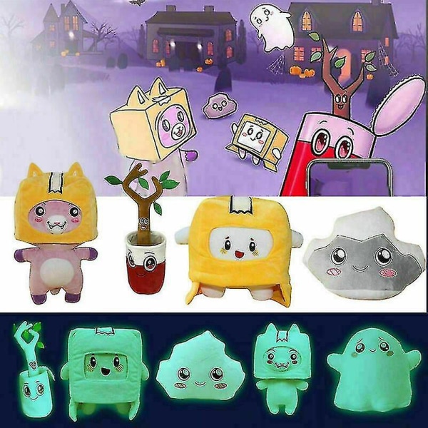 Lankybox Ghosty Pehmolelu Hohtaa Pimeässä Pehmeä Täytetty Leikkikalulelu Joulu Luminous Ghost