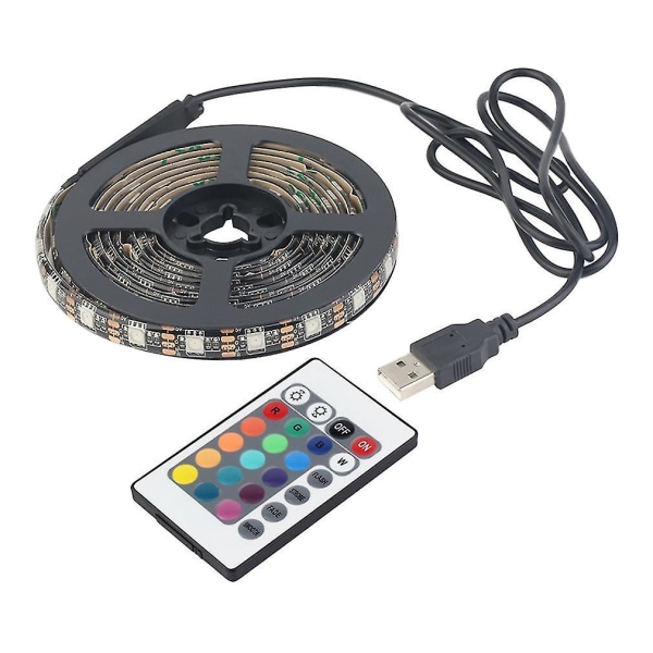 12 RGB 5050 SMD Vandtæt USB LED Sort Stribelys