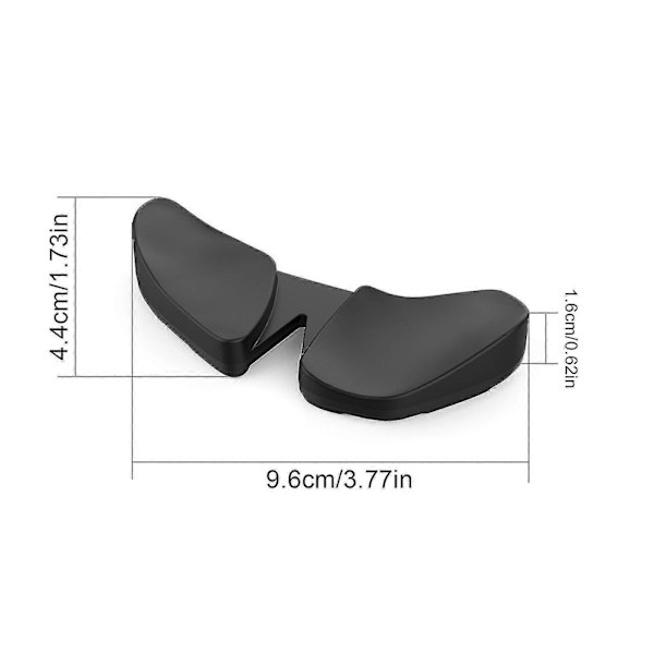 Ergonomiskt handledsstöd för mus, Karpaltunnelsyndrom-stöd, smärtlindring, anti-trötthet, lätt glid, elegant Black