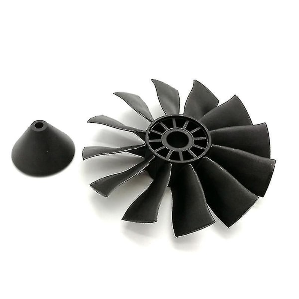 Powerfun 70mm 12-Bladed Ducted Fan EDF-enhet med 4S 3400KV Børsteløs Motor for RC Fly - Yuhao