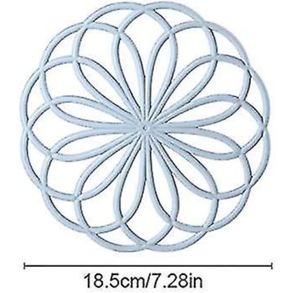 Silikon Trivet Silikonmåtte Opvaskemaskine Sikker Vandafvisende Varmebestandig Hot Pad Underlag (blå + pink + beige) (3 stk)