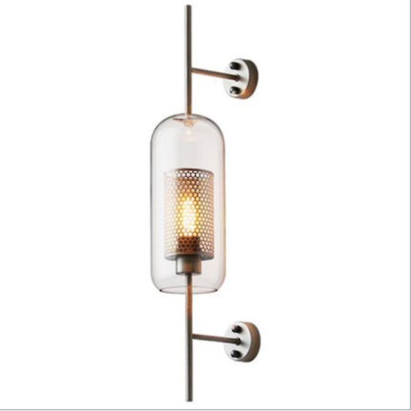 Vardagsrumsvägglampa Loft Retro Glaskula