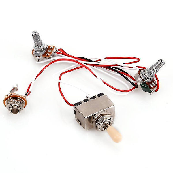Guitar Wiring Harness 3-vejs Toggle Switch 1v1t 2 Humbuckers
