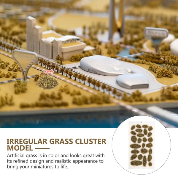25 gresstuster modell for miniatyrer og arkitekturtrær, harpiksmateriale
