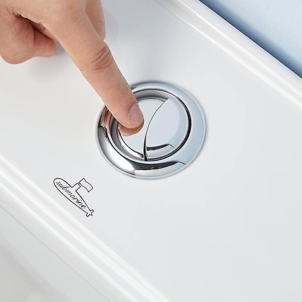 2 kpl wc-säiliön painike 38 mm kaksoishuuhtelu WC-huuhtelun painopainikkeet hopea korkeapainepumppu